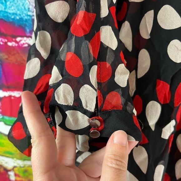 Diane Von Furstenberg Fleurette Silk Mini Dress Butterfly Sleeves Size 4 - Picture 6 of 8